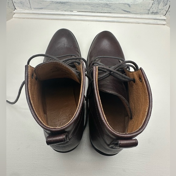 Frye Carson Lace Up Ankle Boots in Dark Brown 6.5 B, Frye Brown Booties - Picture 6 of 14